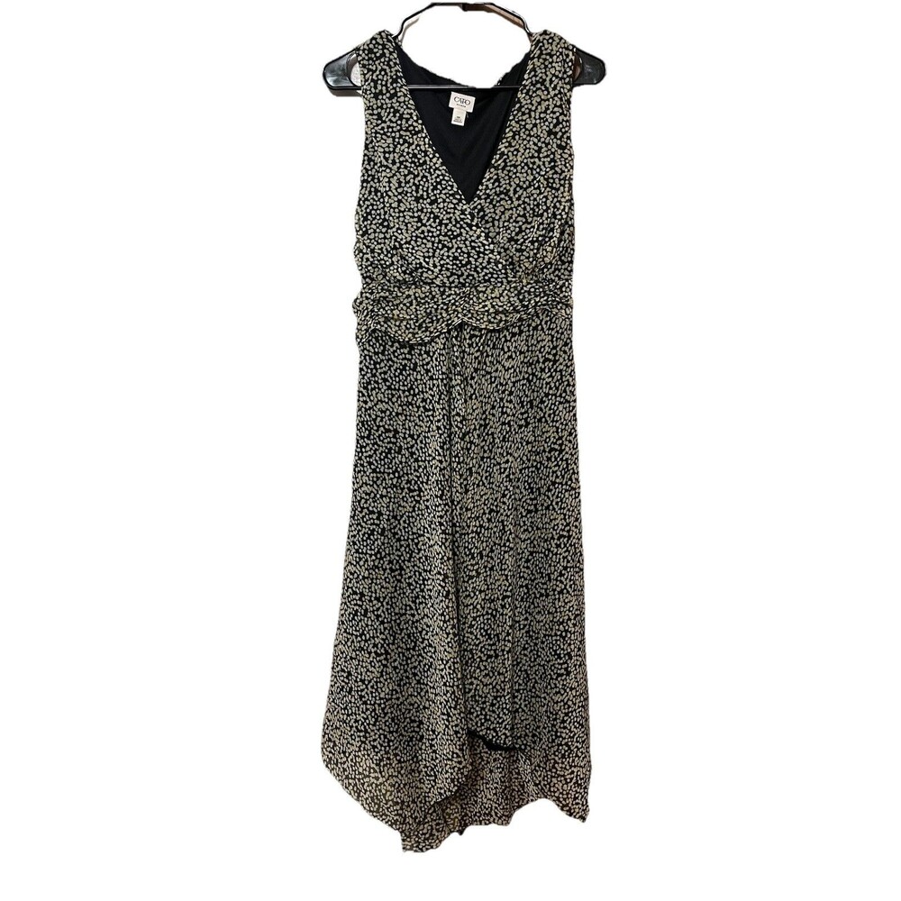 CATO Women's Sleeveless Maxi Dress with Abstract Dot Pattern Size 16W
